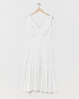 Joanna Hope Ivory Jacquard Bridal Midi Dress