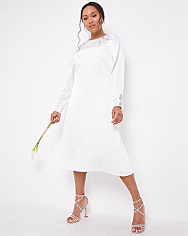 Joanna Hope Ivory Embellished Bridal Midi Dress