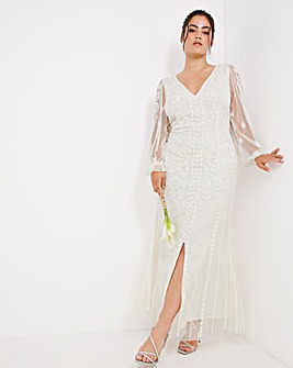 Joanna Hope Beaded Bridal Maxi Dress