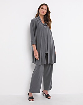 Joanna Hope Charcoal Luxe Jersey Trouser Set