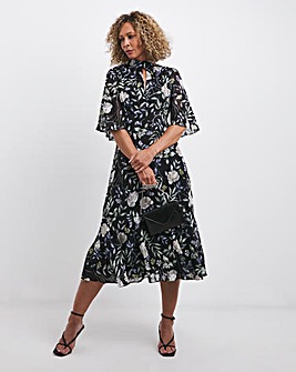 Joanna Hope Floral Burnout Maxi Dress