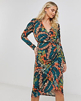 Joanna Hope Luxe Jersey Wrap Midi Dress