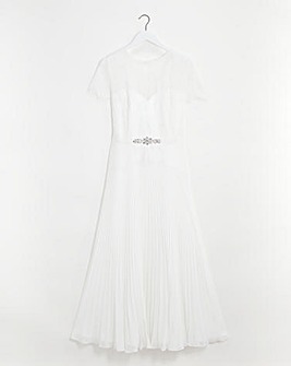 Joanna Hope Pleated Lace Bridal Dress