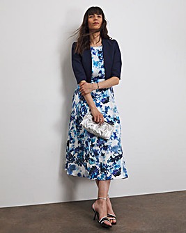 Joanna Hope Blue Floral Prom Dress & Shrug