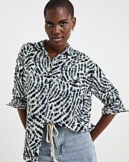 Printed Linen Mix Shirt