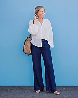 Textured Batwing Top