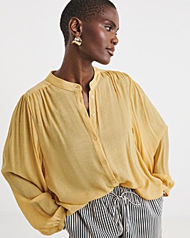 Textured Batwing Top