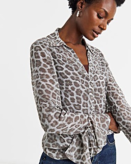 Georgette Frill Cuff Collar Blouse