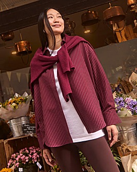Stripe Oversized Long Sleeve Shirt