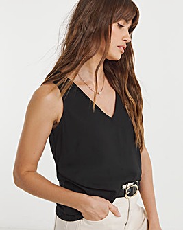 V Neck Woven Vest