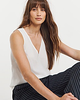 V Neck Woven Vest