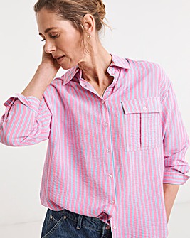 Stripe Pocket Detail Shirt