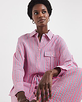 Stripe Pocket Detail Shirt