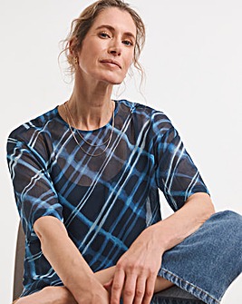 Chiffon Short Sleeve Boxy Top