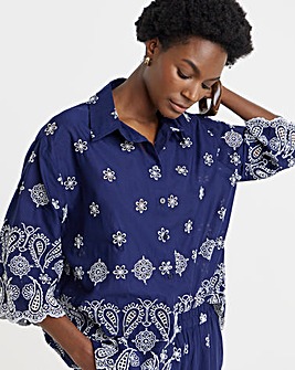 Embroidered Border Shirt