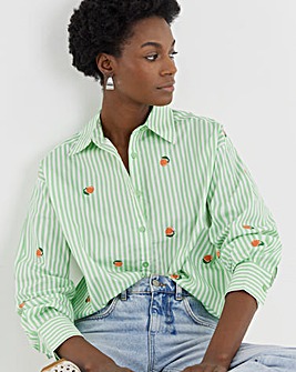Embroidered Stripe Shirt