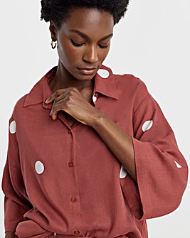 Linen Mix Half Sleeve Shirt