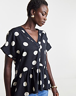 Short Sleeve Button Through Top