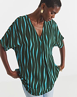 Printed Crinkle Tunic