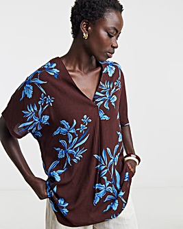 Printed Crinkle Tunic