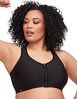 Glamorise Plus Size Zip Up Front-Close Sports Bra 9266