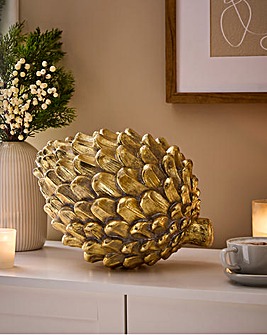 Gold Pinecone Ornament