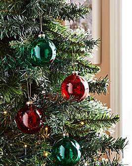 Translucent Glass Baubles - Set of 6