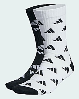 adidas Crew All Over Print 2 Pack Sock