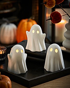 Gisela Graham LED Ghost Ornaments - Set of 3