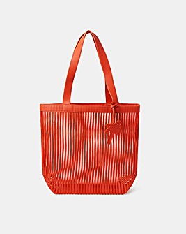 Accessorize Mesh Stripe Shopper Bag