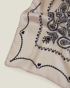 Accessorize Paisley Satin Square Scarf