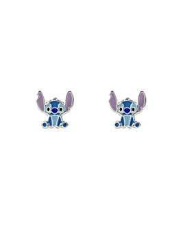 Stitch Silver Enamel Earrings
