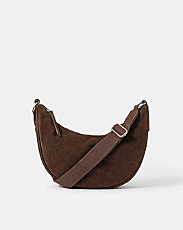 Accessorize Suede Sling Crossbody Bag