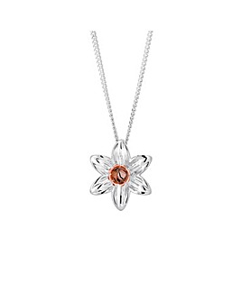 Nature's Wonder Sterling Silver Daffodil Pendant