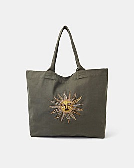 Sun Embellished Tote Bag