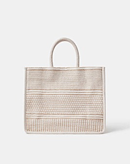 Woven Book Tote Bag