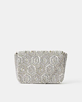 Accessorize Embellished Fold Over Clutch Bag