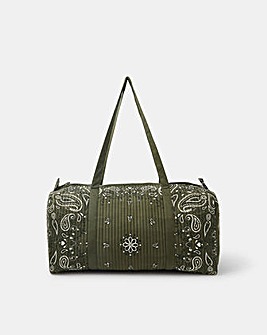 Quilted Paisley Weekend Bag