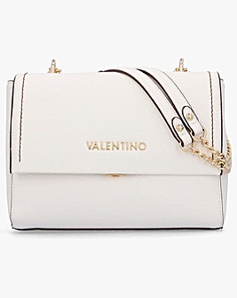 Valentino Bags Samantha White Front Flap Shoulder Bag