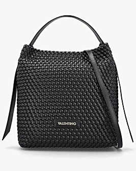 Valentino Bags Shantel Woven Black Hobo Bag