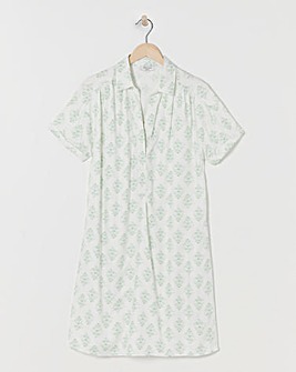 Viscose Twill Relaxed Shirt Dress