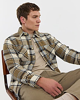 Heavy Textured Check Overshirt