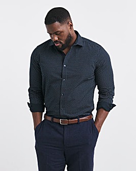 Cutaway Collar Polka Dot Formal Shirt