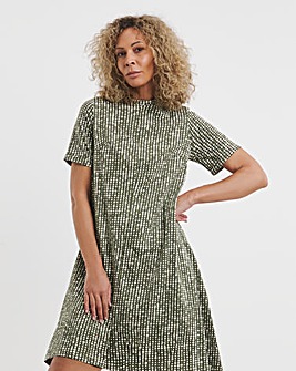 Cotton Slub A-Line Swing Dress