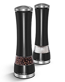 Morphy Richards Electronic Salt and Pepper Mill Set - Black