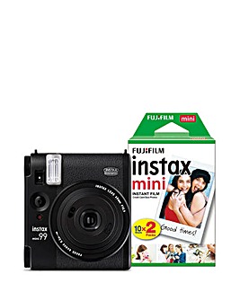 Fujifilm Instax Mini 99 Instant Camera with 20 Shot Film Pack - Black