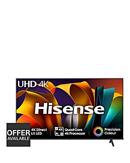 Hisense 43in 43A6NTUK Smart 4K UHD HDR LED TV with Amazon Alexa