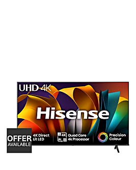 Hisense 50in 50A6NTUK Smart 4K UHD HDR LED TV with Amazon Alexa