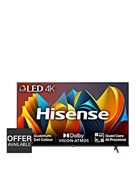 Hisense 43in 43E7NQTUK Smart 4K UHD HDR QLED TV with Amazon Alexa