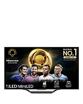 Hisense 55in 55U7NQTUK Smart 4K UHD HDR Mini-LED TV with Amazon Alexa